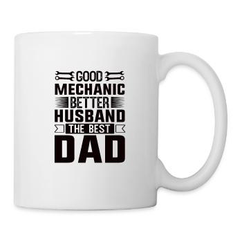 daddy father mechanic couple parents daddy - Mug - white - Right