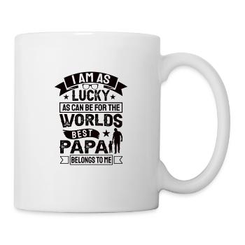 Welt bester Papa Vater Paare Paar Eltern Dad daddy - Tasse - Weiß - Rechts