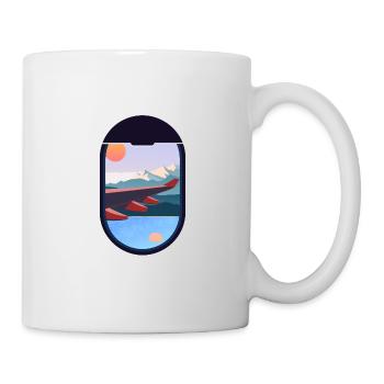 Travel Airplane Windows Landscape Nature - Mug - white - Right