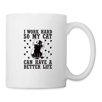 Cat Cats Pet Girl Cat Lady - Mug - white - Right
