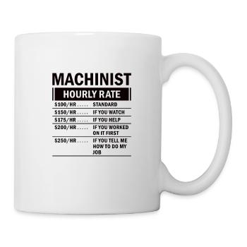 Machine operator plant operator gift - Mug - white - Right