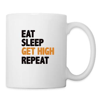 Monteur de câbles Électricien ligne aérienne - Mug blanc - blanc - Droite
