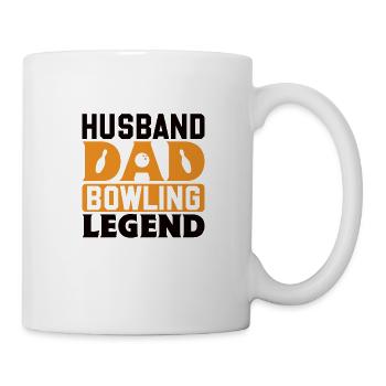 Bowling Vater Papa Cooler - Tasse - Weiß - Rechts
