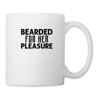 Vollbart und Bartträger Barthaare Schnauzbart - Tasse - Weiß - Rechts