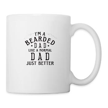 Père barbe barbu avec barbe barbe longue mari - Mug blanc - blanc - Droite