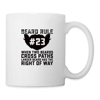 Vollbart und Bartträger Barthaare Schnauzbart - Tasse - Weiß - Rechts