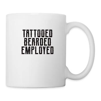 Bärtig Tätowiert Angestellt | Bart Tattoo Tattoos - Tasse - Weiß - Rechts
