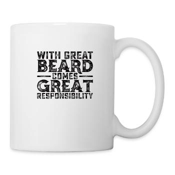 Vollbart und Bartträger Barthaare Schnauzbart - Tasse - Weiß - Rechts