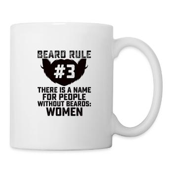 Vollbart und Bartträger Barthaare Schnauzbart - Tasse - Weiß - Rechts
