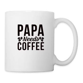 Kaffee Sarkasmus Freunde Papa Vater Cappuccino - Tasse - Weiß - Rechts