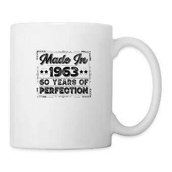 Geburtsjahr 1963 Vintage Geburtstag Legende 1963 - Tasse - Weiß - Rechts