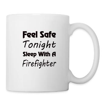 Feuerwehr Brandbekämpfung Geschenk Feuerwehrmann - Tasse - Weiß - Rechts