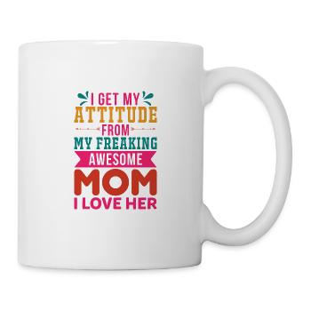 Stolze Mama Einer Wundervollen Tochter Geschenk - Tasse - Weiß - Rechts