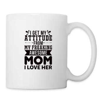 Stolze Mama Einer Wundervollen Tochter Geschenk - Tasse - Weiß - Rechts