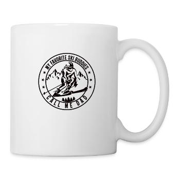 Ski Vater Abfahrt Berge Ski Sport Skier Skifahren - Tasse - Weiß - Rechts