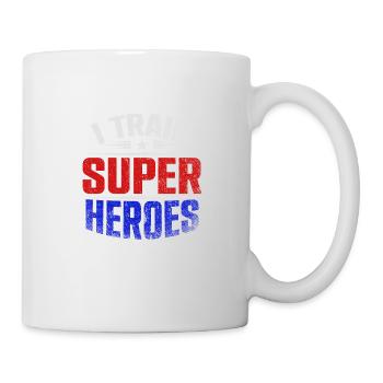 I Train Super Heroes Teacher Strength Training Fitness - Mug - white - Right