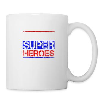 I Train Super Heroes Teacher Strength Training Fitness - Mug - white - Right