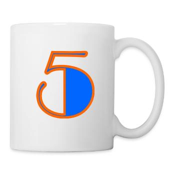 5. 5 JAHRE. 5-JÄHRIGES JUBILÄUM. GEBURTSTAG 5 JAHRE. - Tasse - Weiß - Rechts