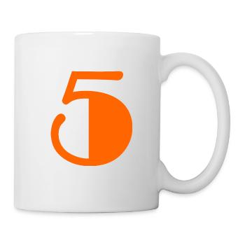 5. 5 JAHRE. 5-JÄHRIGES JUBILÄUM. GEBURTSTAG 5 JAHRE - Tasse - Weiß - Rechts