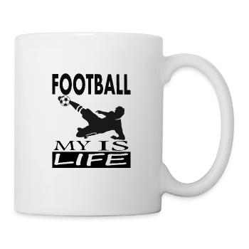 Jouer au football joueurs de football marquer des buts sports - Mug blanc - blanc - Droite