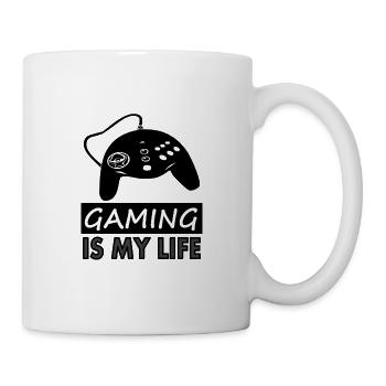 Gamer Game Play Joystick PC Games Gift - Mug - white - Right