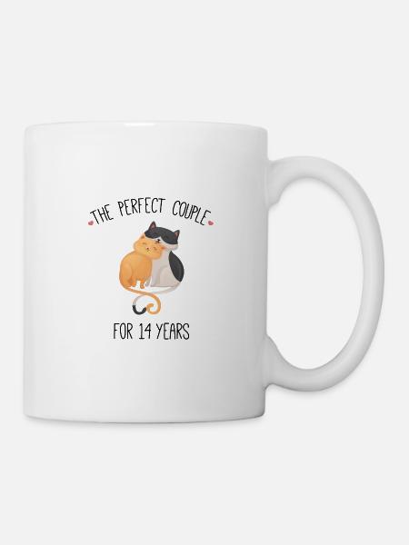 Das perfekte Paar für 14 Jahre Hochzeit - Tasse - Weiß