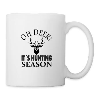 I'm a hunter hunting hunting deer game gift idea - Mug - white - Right