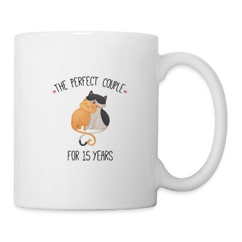 Le couple parfait pour un mariage de 15 ans - Mug blanc - blanc - Droite