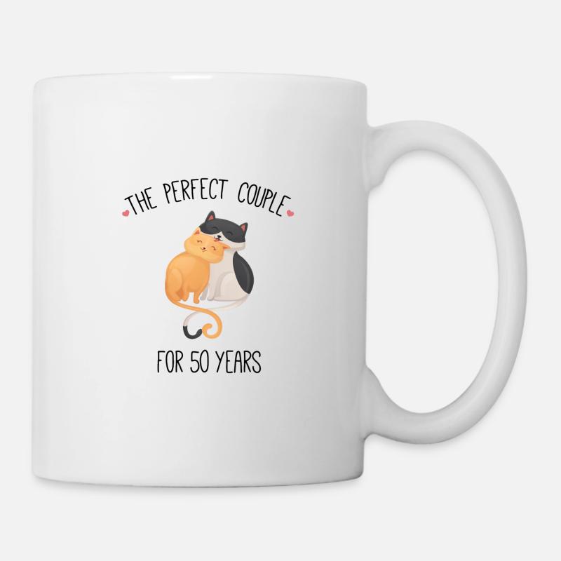 Le couple parfait pour un mariage de 50 ans - Mug blanc - blanc