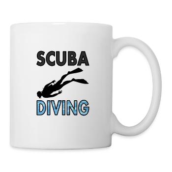 Gerätetaucher Taucher schwimmen tauchen Geschenk - Tasse - Weiß - Rechts