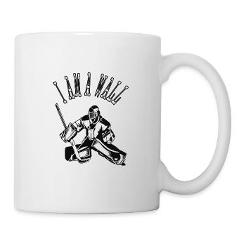 Goalie Eishockeyspielen Eishockeyspieler Geschenk - Tasse - Weiß - Rechts