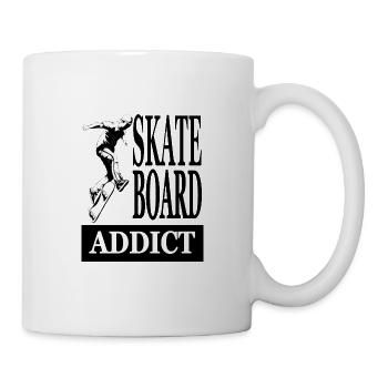 Skateboard fahren Skater Longboard skate Geschenk - Tasse - Weiß - Rechts