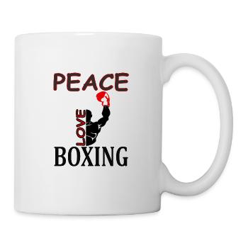boxing ist meine Leidenschaft Boxkampf Geschenk - Tasse - Weiß - Rechts