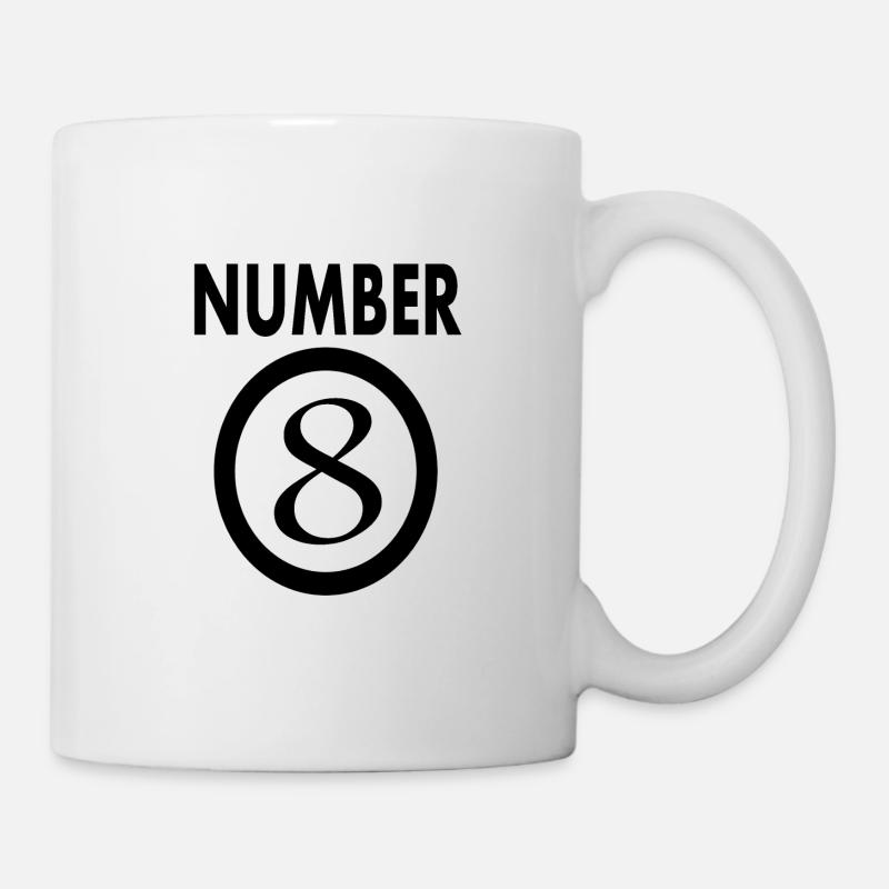 Numéro 8 Numéro huit J’ai 8 ans Cadeau - Mug blanc - blanc