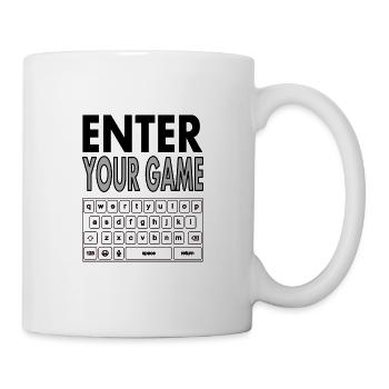 Gamer Joystick Konsole Game PC Spiele Geschenkidee - Tasse - Weiß - Rechts
