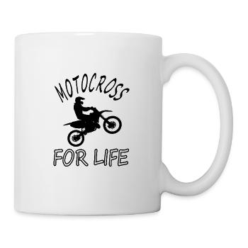 Motocross fahren Kaskade stunt Motorrad Geschenk - Tasse - Weiß - Rechts