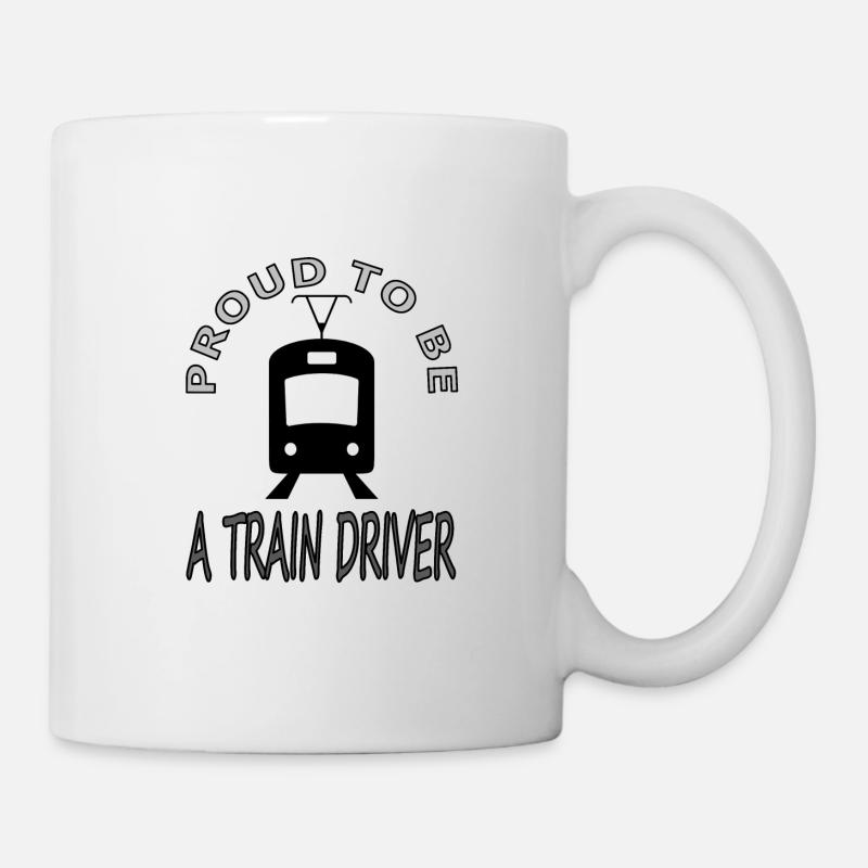 Conducteur de train, Conducteur de train, Gare, Idée cadeau - Mug blanc - blanc