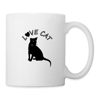 Black Cat Cat Lover Meow Gift Idea - Mug blanc - blanc - Droite