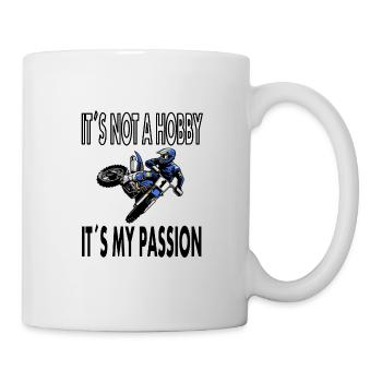 Motocross fahren Kaskade stunt Motorrad Geschenk - Tasse - Weiß - Rechts