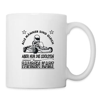Kartfahren Sportwagen Autorennen Geschenkidee - Tasse - Weiß - Rechts
