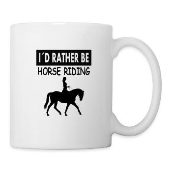 Pferd reiten Reiter Reitsport Reiterin Geschenk - Tasse - Weiß - Rechts