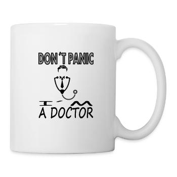 Ne paniquez pas Je suis docteur en cadeau de l’école de médecine - Mug blanc - blanc - Droite