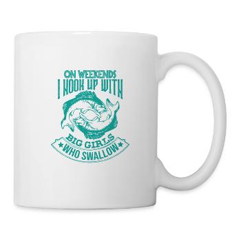 Hook up fishing - Tasse - Weiß - Rechts