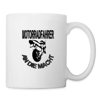 Motorrad fahrer Motorradfahrer Spruch Geschenkidee - Tasse - Weiß - Rechts