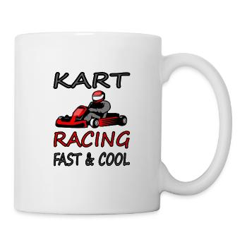 Kartfahren Rennfahrer Kart Rennauto Geschenkidee - Tasse - Weiß - Rechts