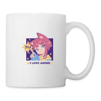 I Love anime / Anime Otaku lover Design - Mug - white - Right