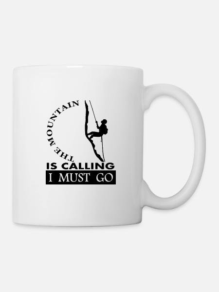 Bergsteiger Bergteigen klettern Berge Geschenkidee - Tasse - Weiß