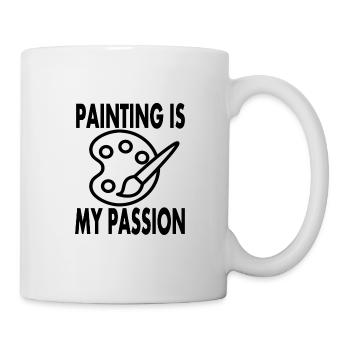 Malerei Maler Öl Aquarell Künstler Geschenkidee - Tasse - Weiß - Rechts