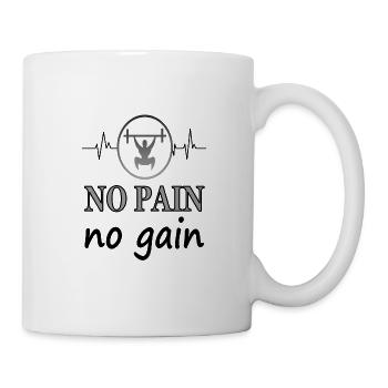 Fitness Fitnessstudio Muskel aufbauen Geschenkidee - Tasse - Weiß - Rechts