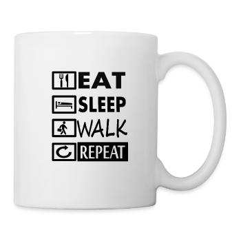 Running is Healthy Walking Sayings Athletes Gift - Mug - white - Right